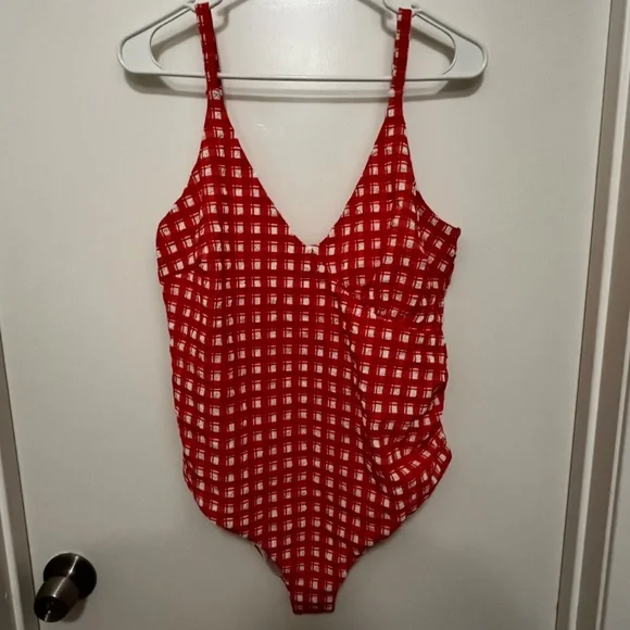 ASOS Design Curve Seersucker swimsuit US 12 - Picture 2 of 5